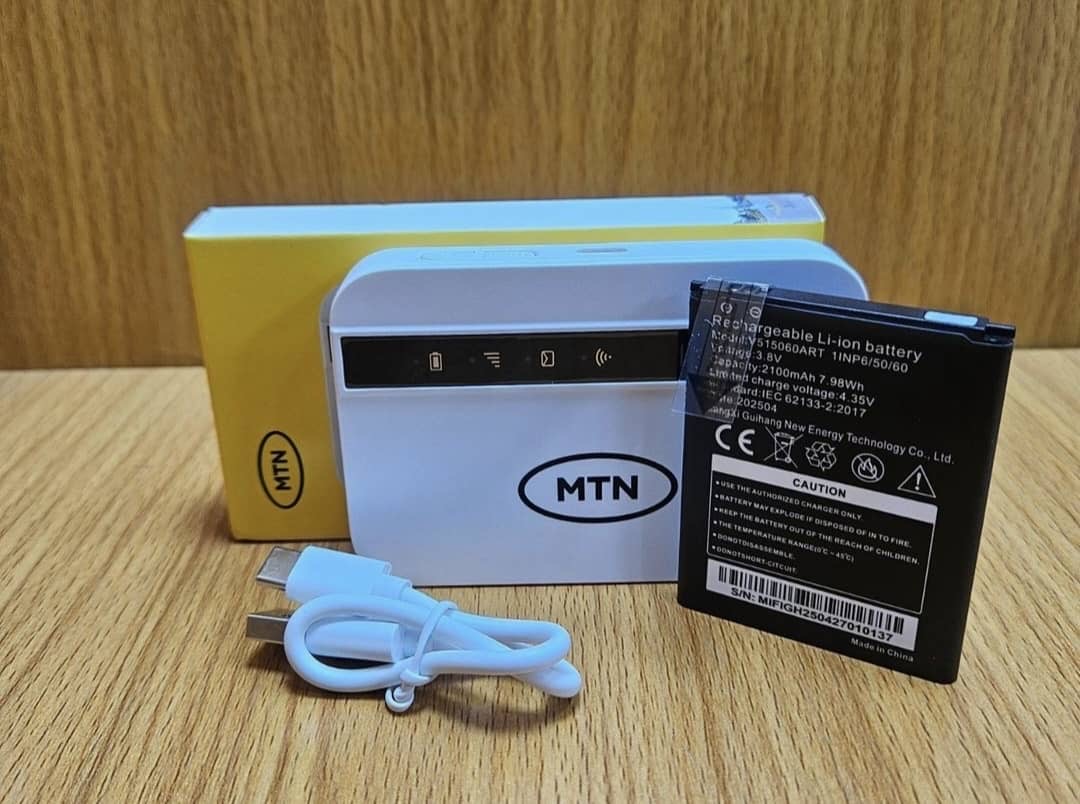 MTN 4G LTE MiFi Router 2100mAh – Portable Wi-Fi Hotspot